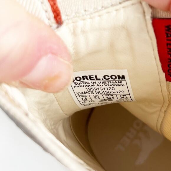 Sorel Brex Ankle Waterproof Winter Chelsea Rain Boots Natural Sea Salt White 7.5 - Picture 3 of 7